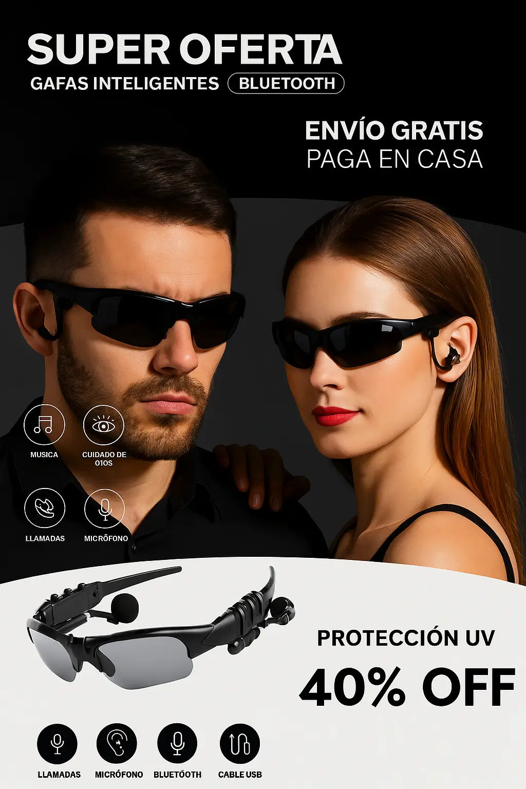 SoundView™ Gafas Bluetooth